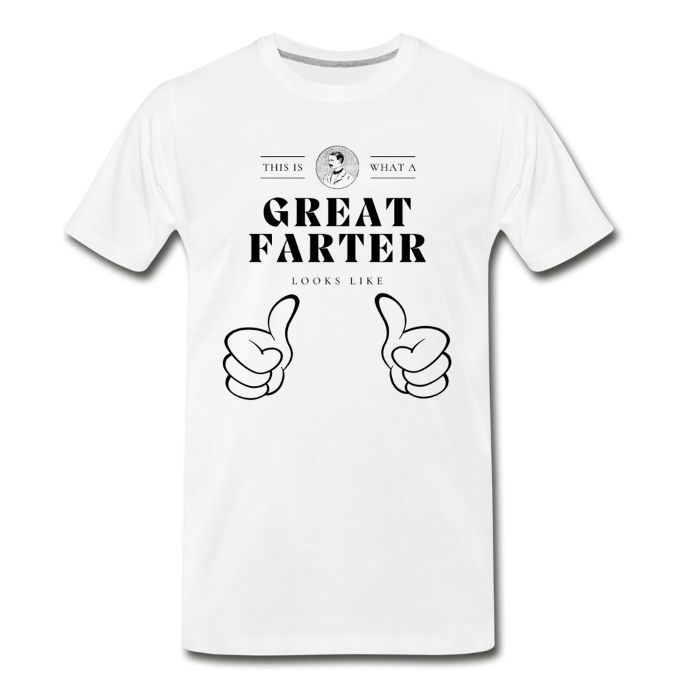 Great "Farter" Men’s Premium Organic T-Shirt - white