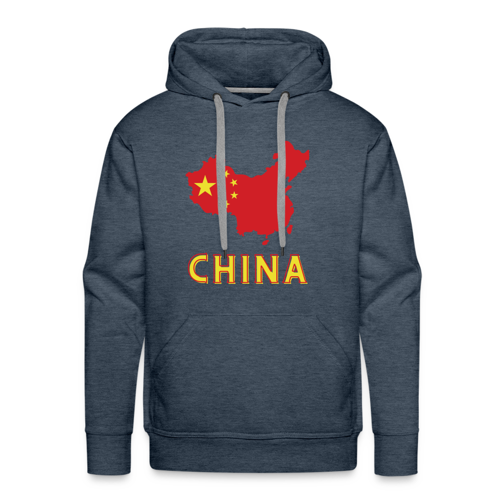 China Men’s Premium Hoodie - heather denim