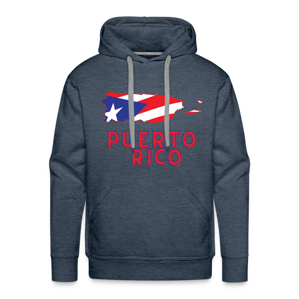 Puerto Rico Men’s Premium Hoodie - heather denim