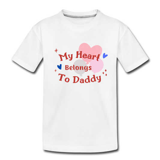 I Love My Daddy Kids' Premium T-Shirt - white