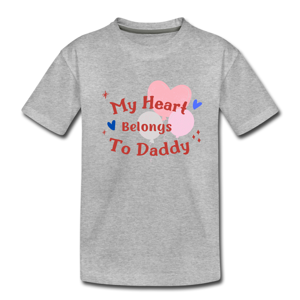 I Love My Daddy Kids' Premium T-Shirt - heather gray