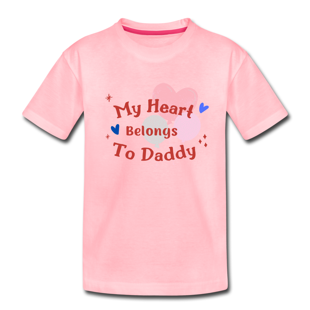 I Love My Daddy Kids' Premium T-Shirt - pink