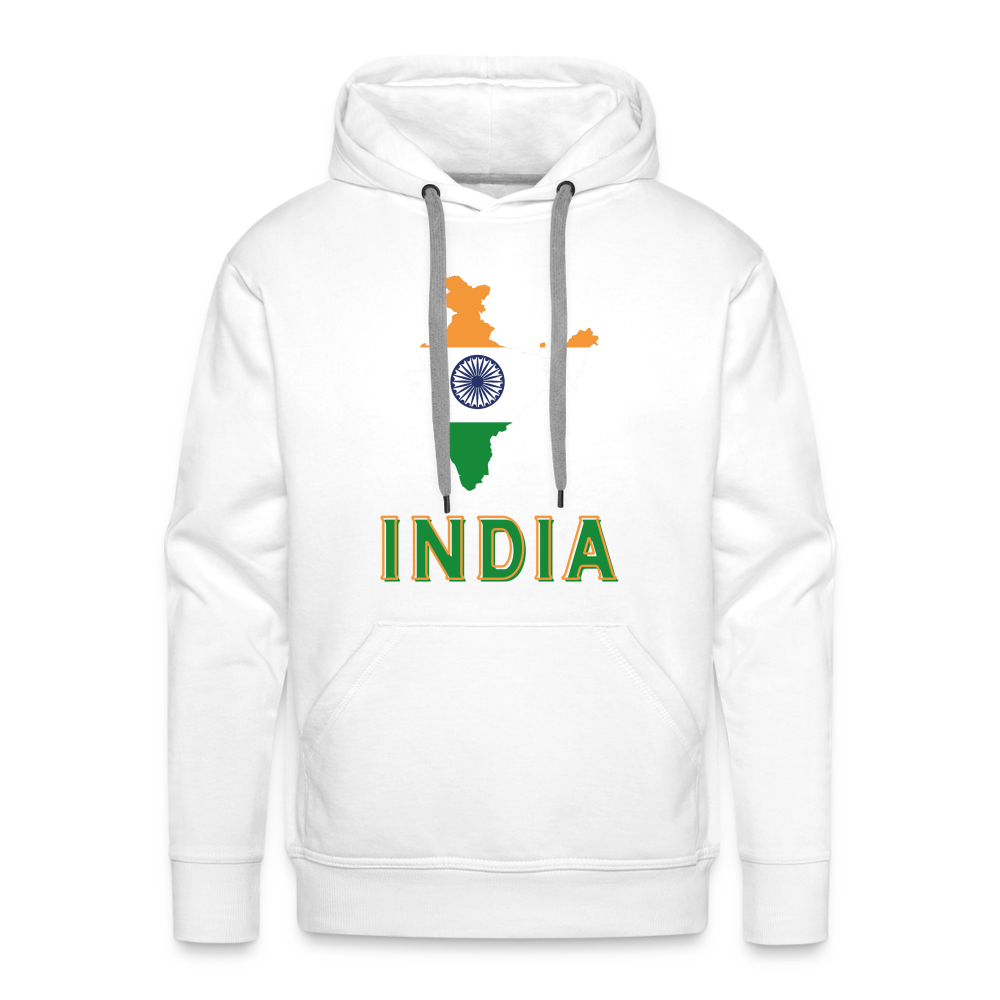 India Men’s Premium Hoodie - white