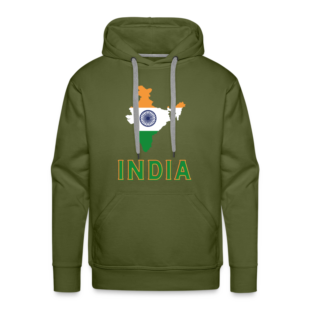 India Men’s Premium Hoodie - olive green