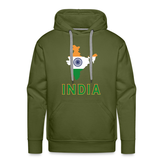 India Men’s Premium Hoodie - olive green