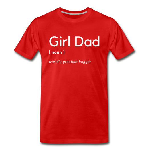 Girl Dad Men's Premium T-Shirt - red