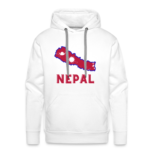 Nepal Men’s Premium Hoodie - white