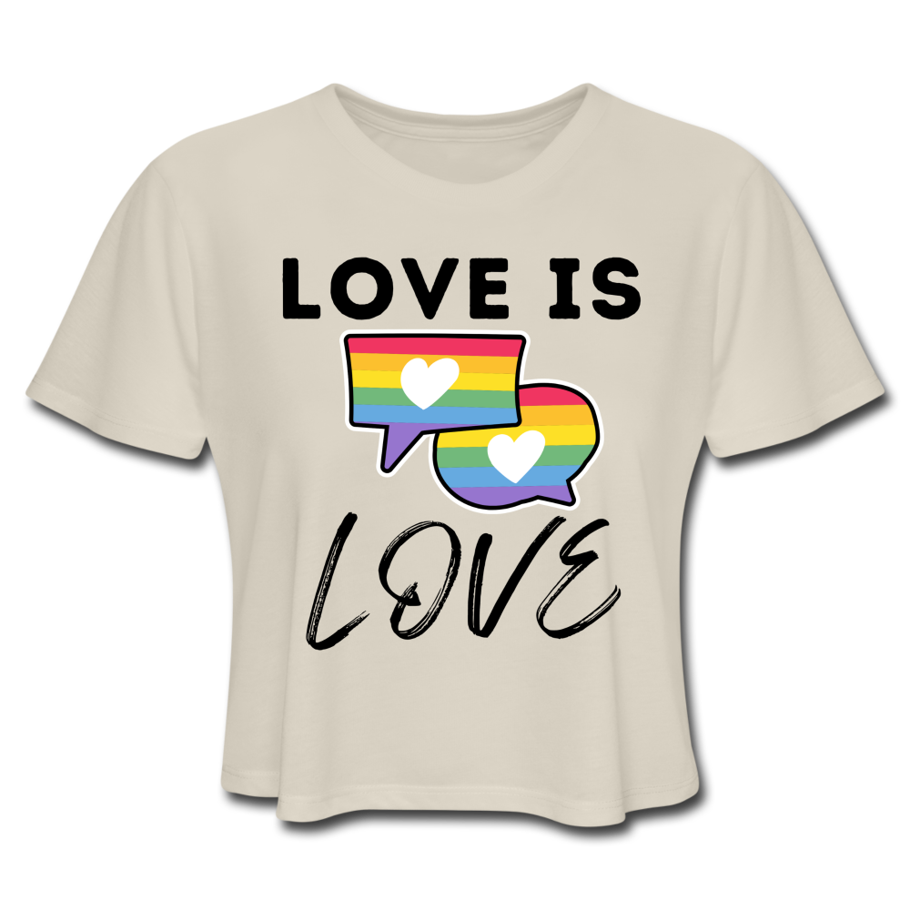 Love is Love Women's Cropped T-Shirt - dust