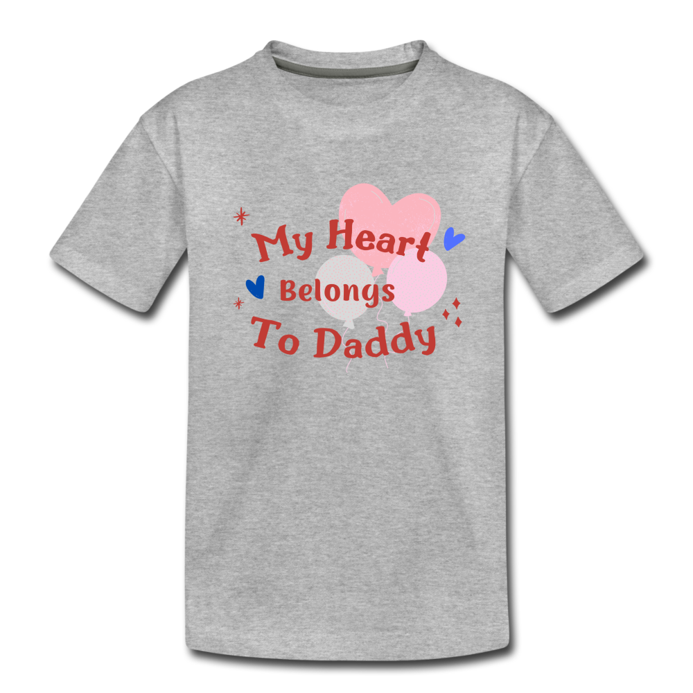 I Love Daddy Toddler Premium T-Shirt - heather gray