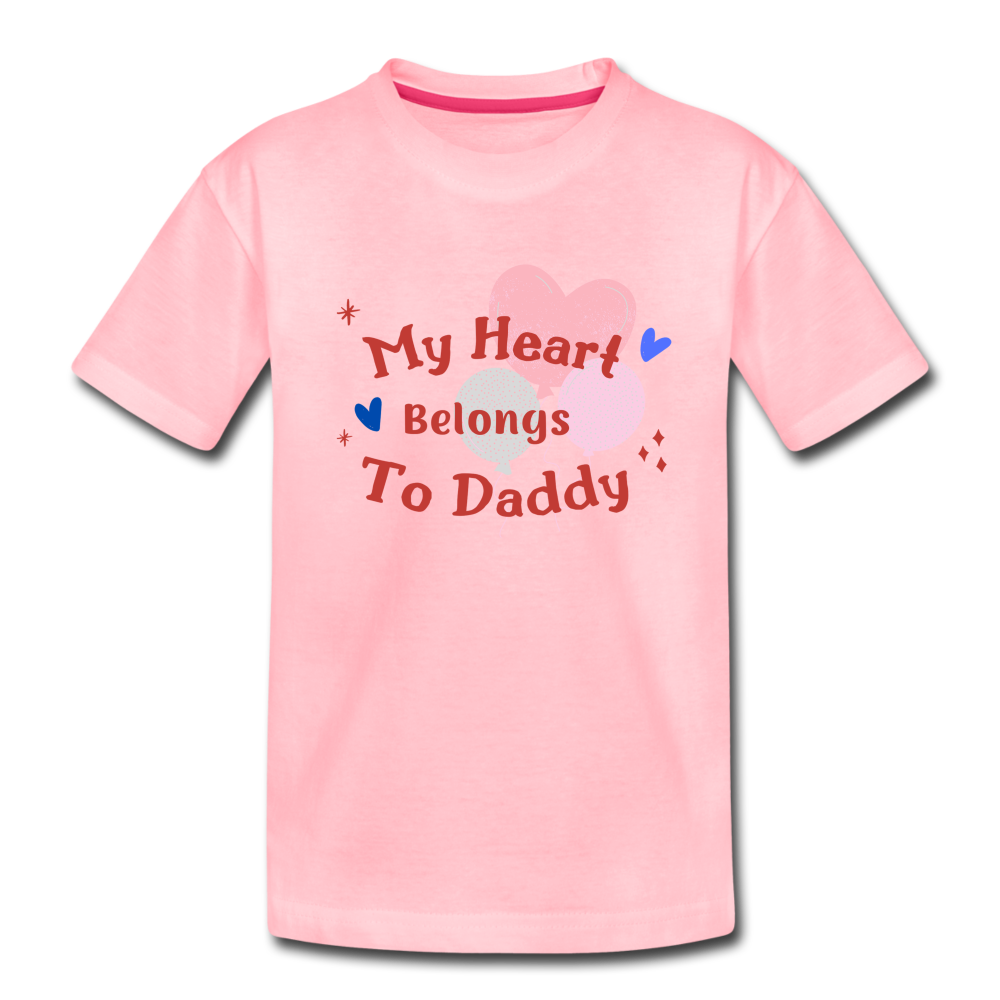 I Love Daddy Toddler Premium T-Shirt - pink