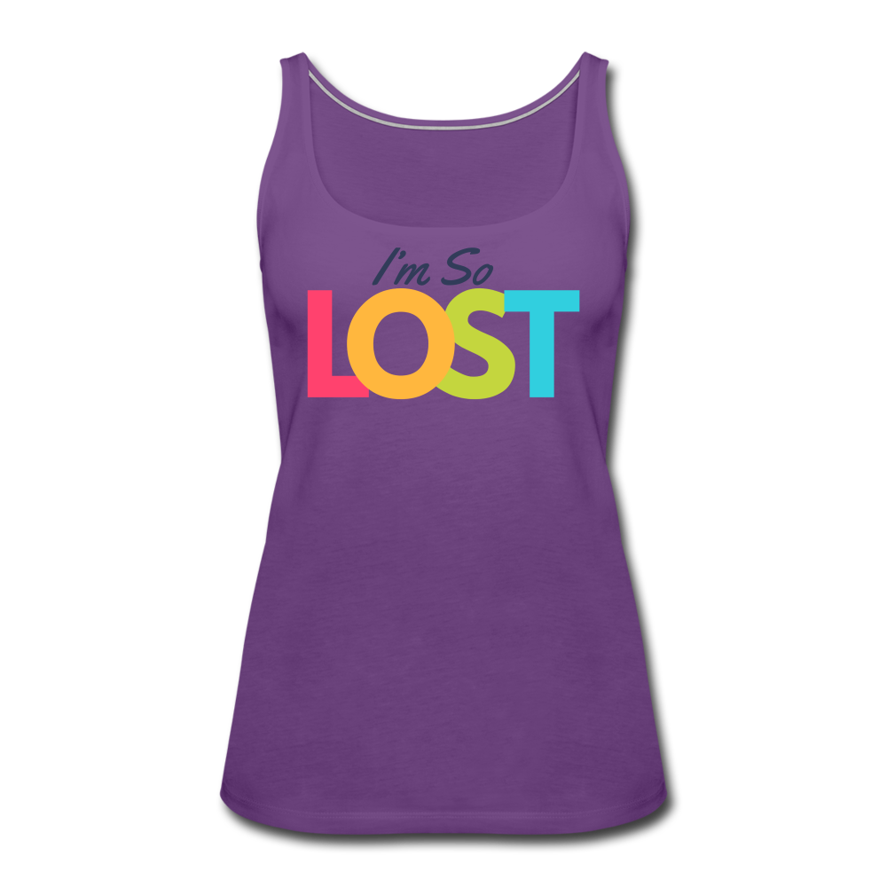 I'm So Lost Women’s Premium Tank Top - purple