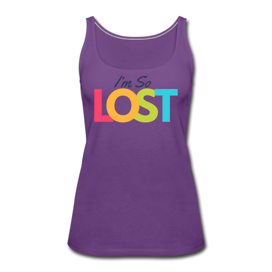 I'm So Lost Women’s Premium Tank Top - purple