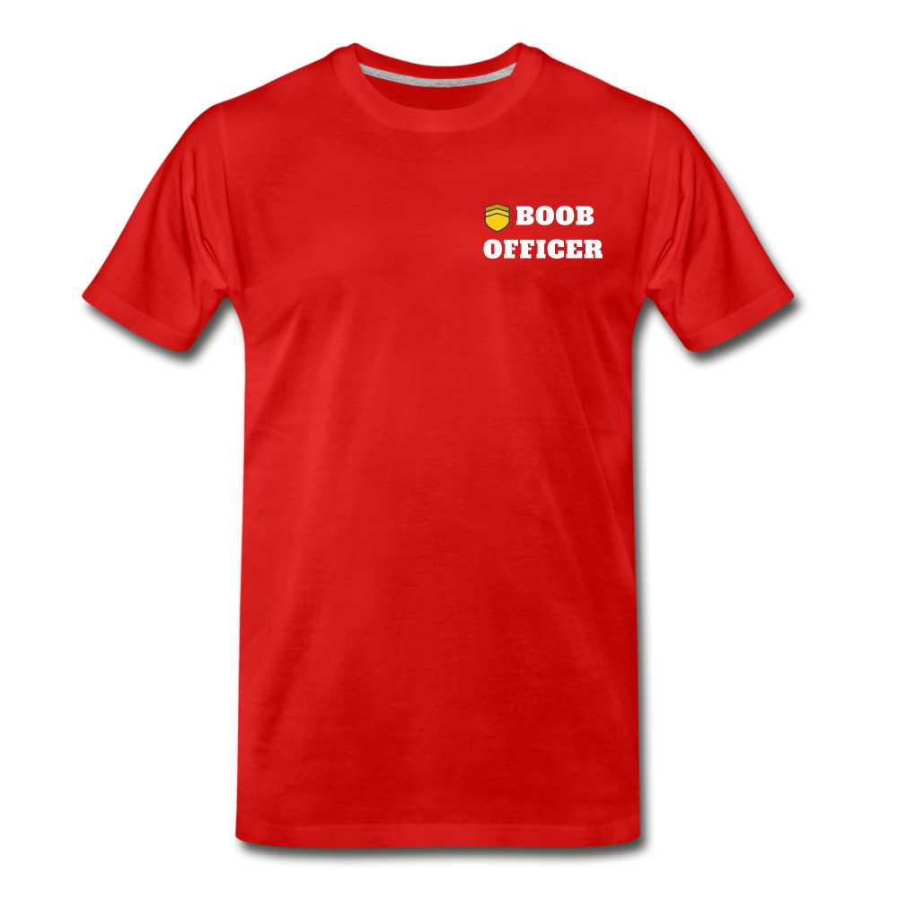 Boob Officer Men's Premium T-Shirt - red