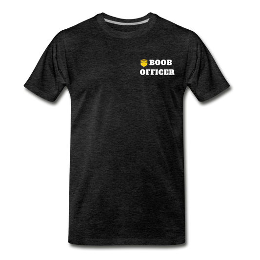 Boob Officer Men's Premium T-Shirt - charcoal grey