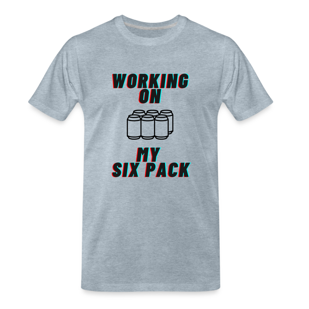 Working On My Six Pack Men's Premium T-Shirt - heather ice blue