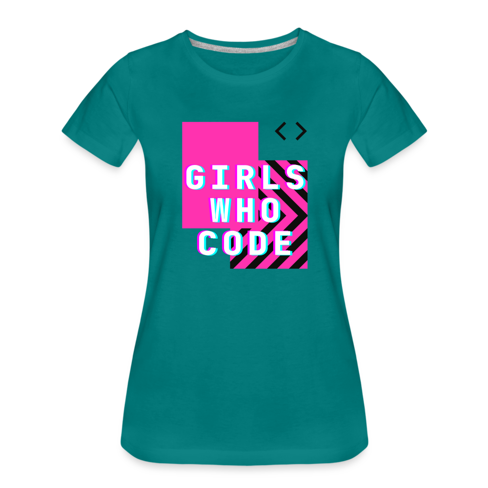 Girls Who Code Women’s Premium T-Shirt - teal