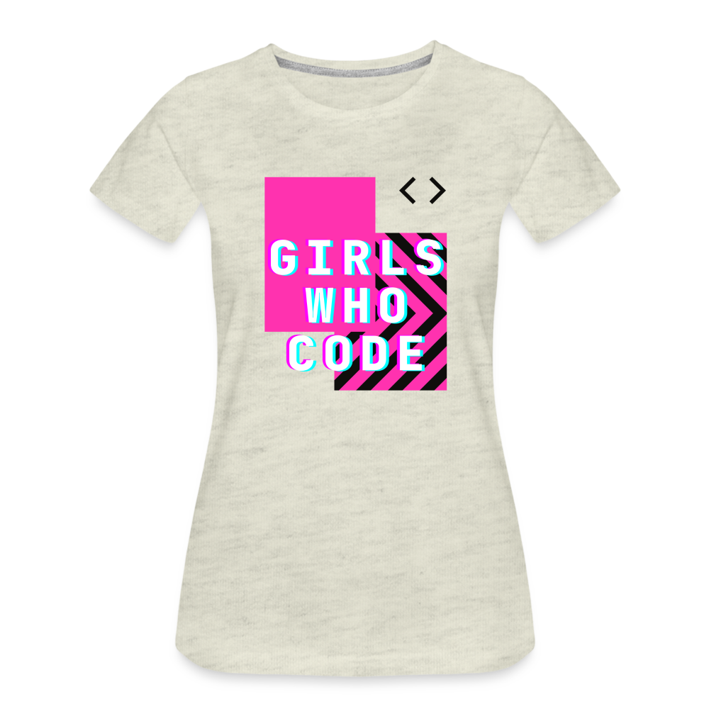 Girls Who Code Women’s Premium T-Shirt - heather oatmeal