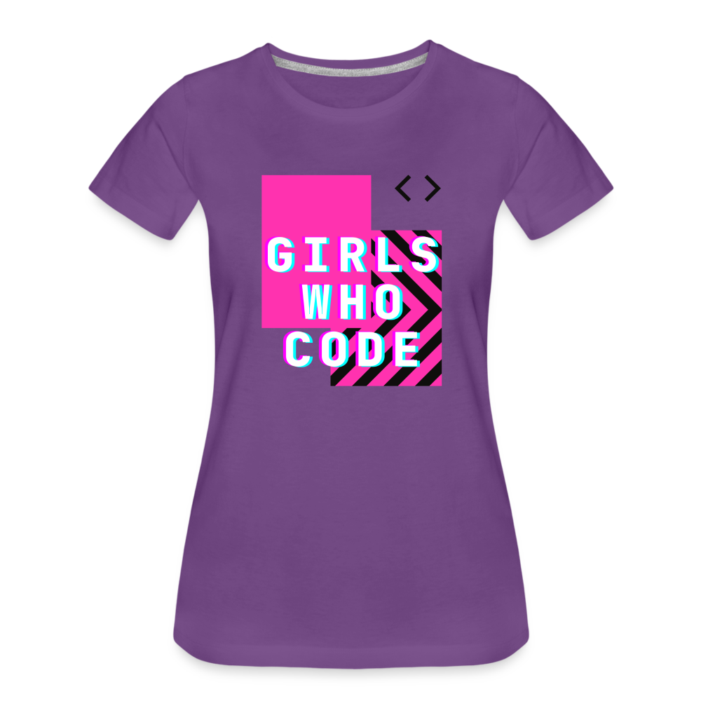 Girls Who Code Women’s Premium T-Shirt - purple