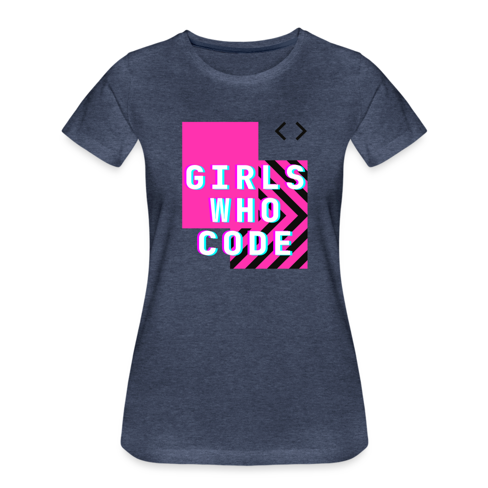 Girls Who Code Women’s Premium T-Shirt - heather blue