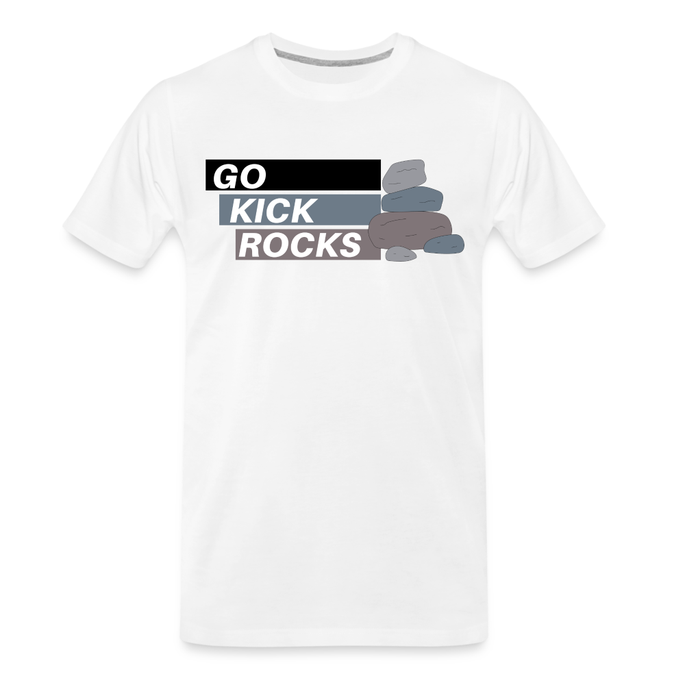 Kick Rocks Men's Premium T-Shirt - white