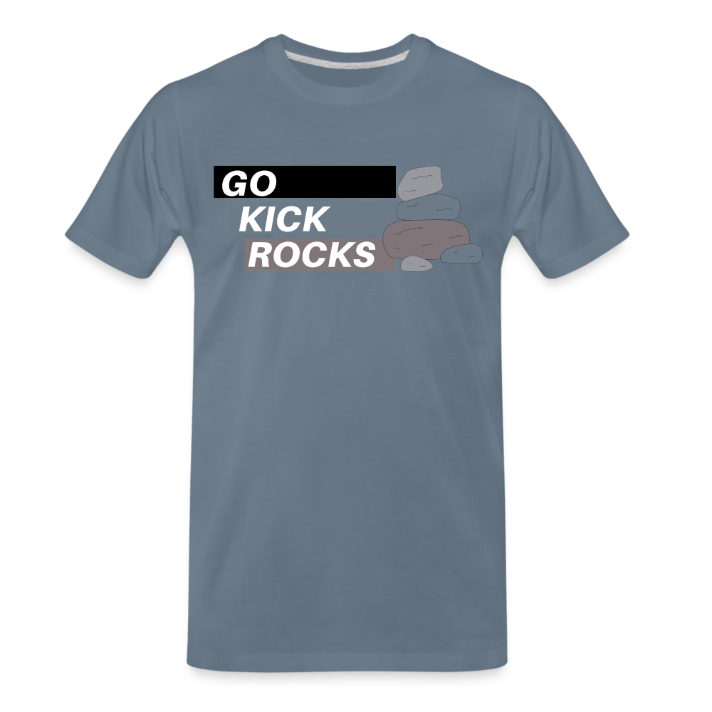 Kick Rocks Men's Premium T-Shirt - steel blue