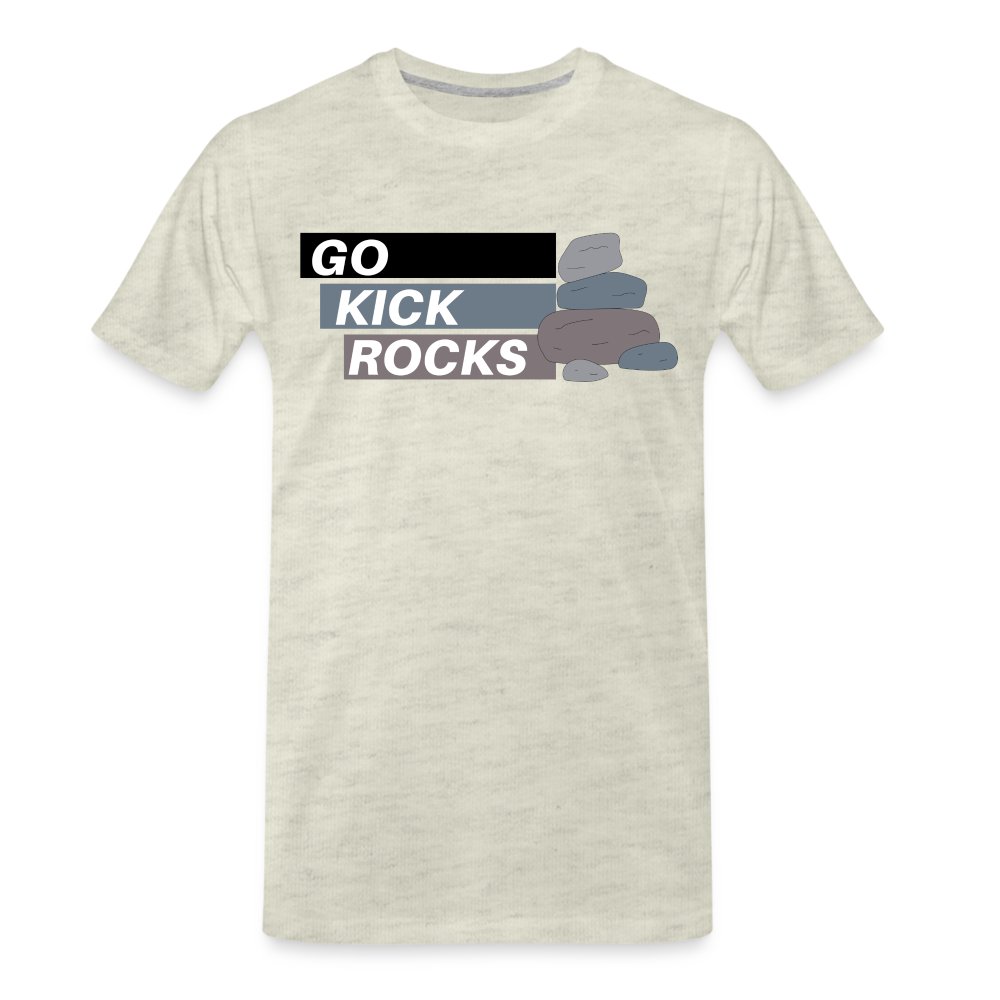 Kick Rocks Men's Premium T-Shirt - heather oatmeal