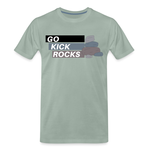 Kick Rocks Men's Premium T-Shirt - steel green