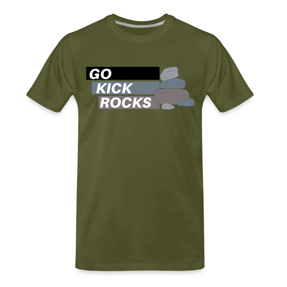 Kick Rocks Men's Premium T-Shirt - olive green