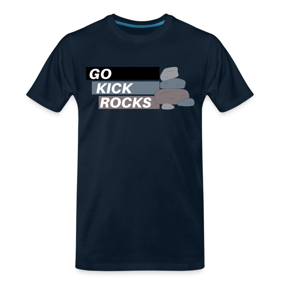 Kick Rocks Men's Premium T-Shirt - deep navy