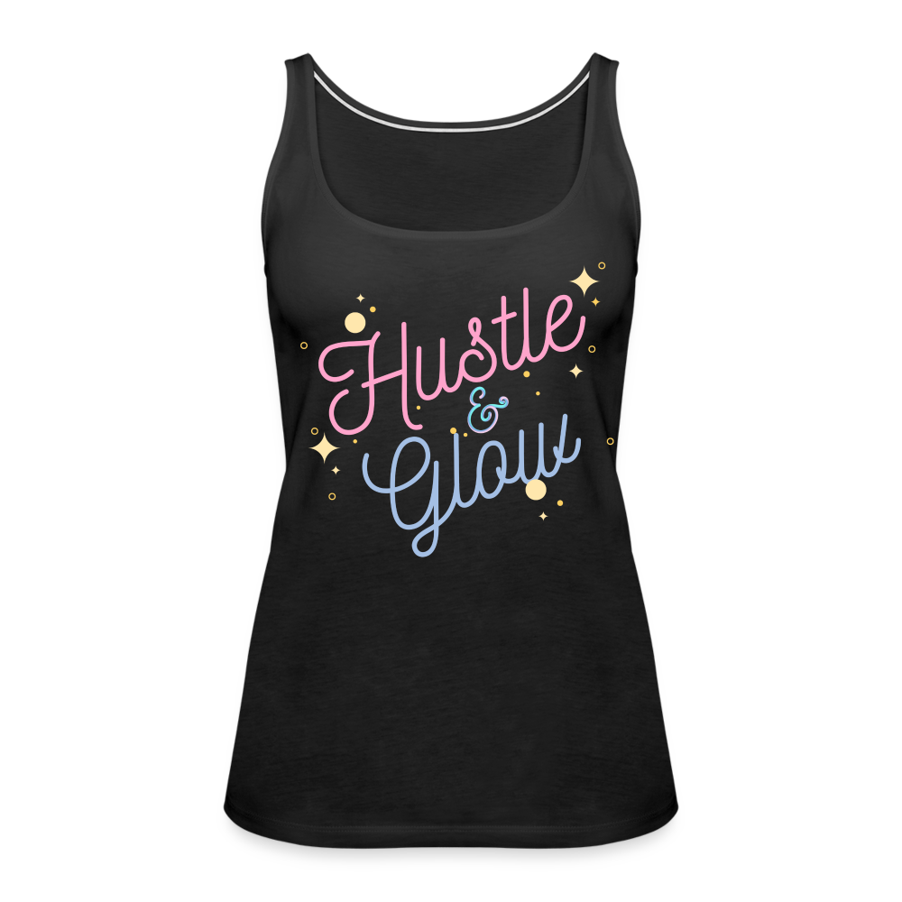 Hustle & Glow Women’s Premium Tank Top - black