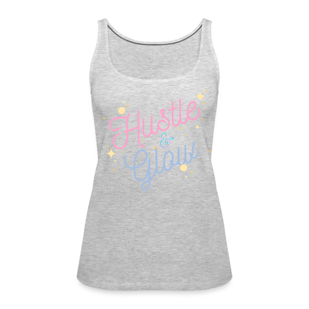 Hustle & Glow Women’s Premium Tank Top - heather gray