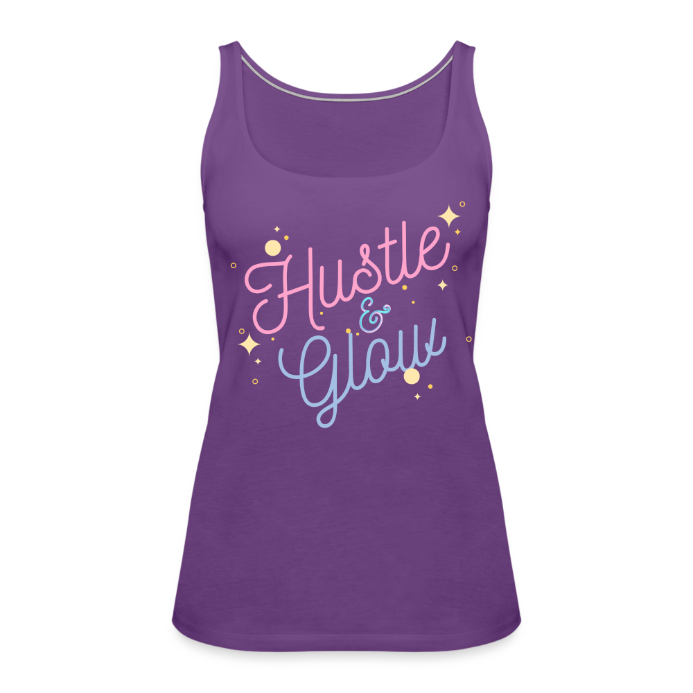 Hustle & Glow Women’s Premium Tank Top - purple