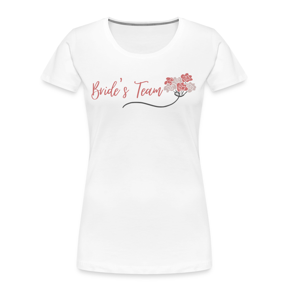 Bride's Team Women’s Premium Organic T-Shirt - white