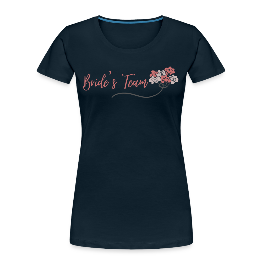 Bride's Team Women’s Premium Organic T-Shirt - deep navy