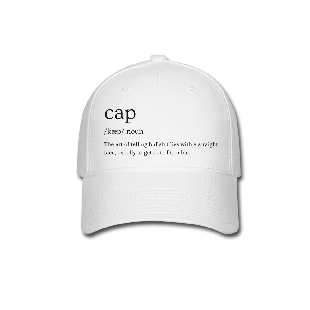 Cap Definition Baseball Cap - white