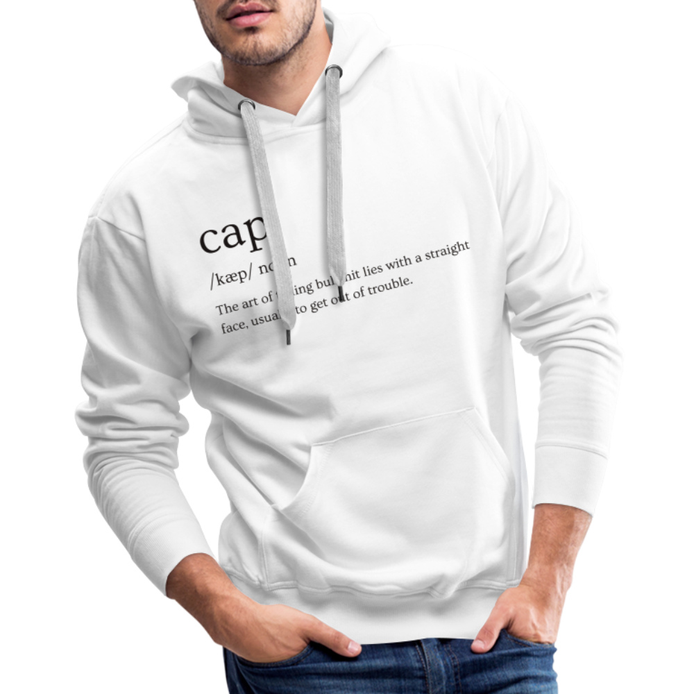 Cap Definition Men’s Premium Hoodie - white