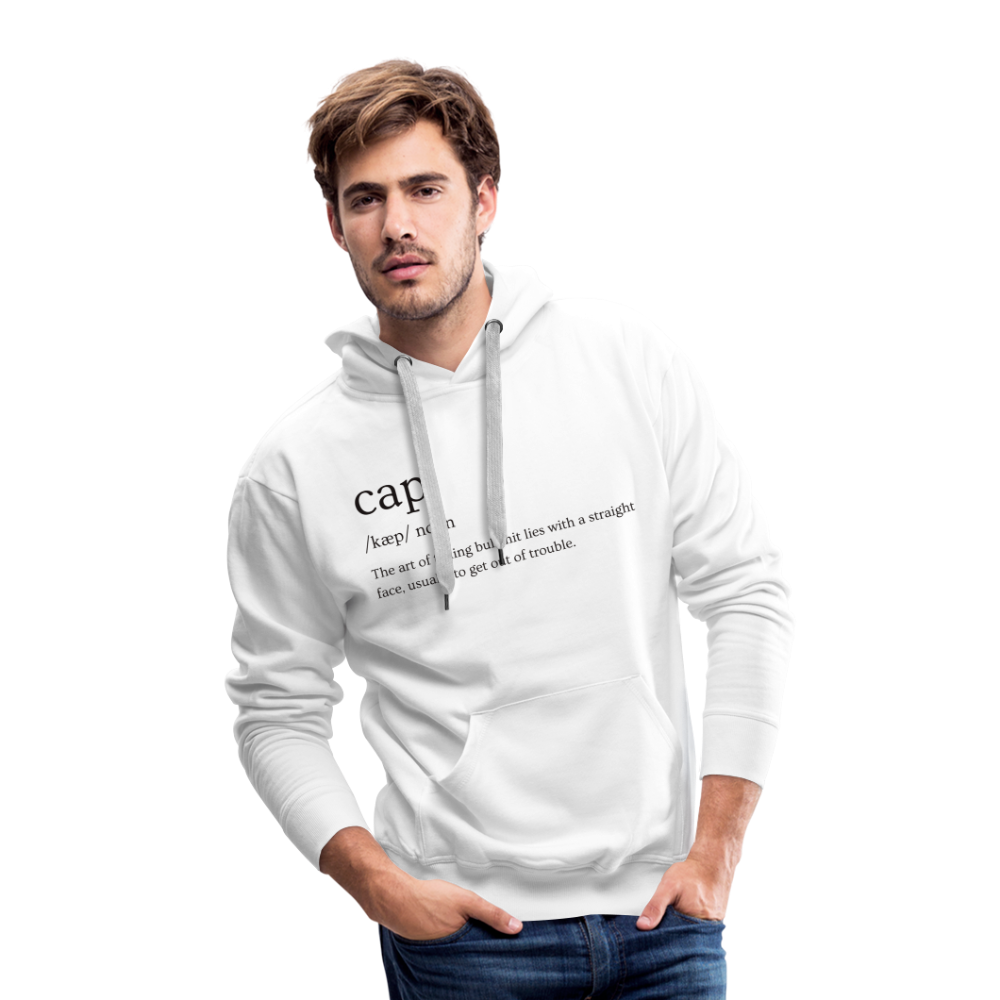 Cap Definition Men’s Premium Hoodie - white