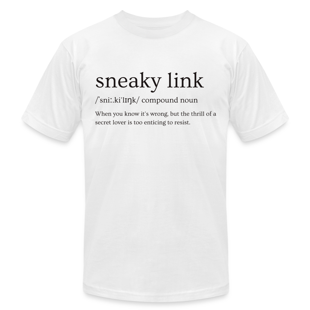 Sneaky Link Definition Unisex Jersey T-Shirt by Bella + Canvas - white