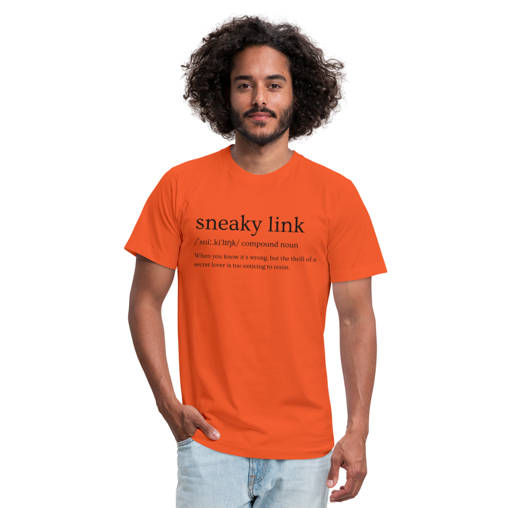 Sneaky Link Definition Unisex Jersey T-Shirt by Bella + Canvas - orange