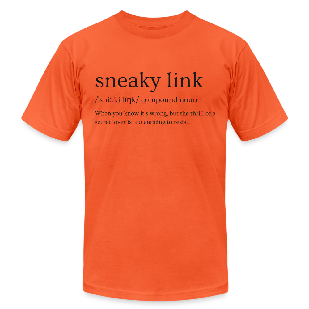 Sneaky Link Definition Unisex Jersey T-Shirt by Bella + Canvas - orange