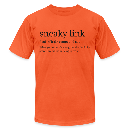 Sneaky Link Definition Unisex Jersey T-Shirt by Bella + Canvas - orange