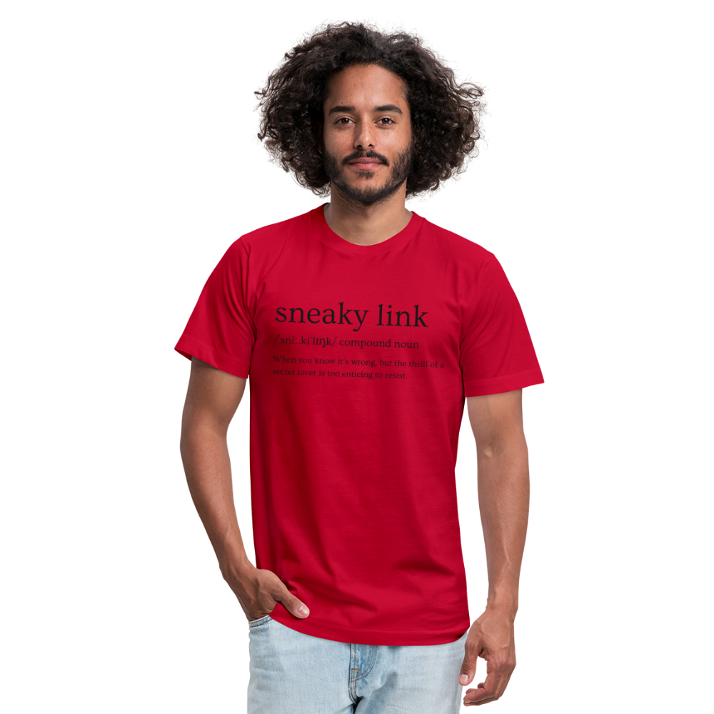 Sneaky Link Definition Unisex Jersey T-Shirt by Bella + Canvas - red