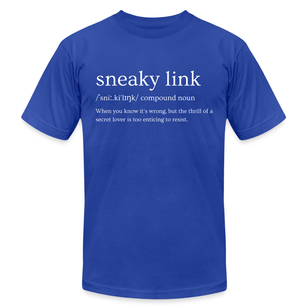 Sneak Link Definition Unisex Jersey T-Shirt by Bella + Canvas - royal blue