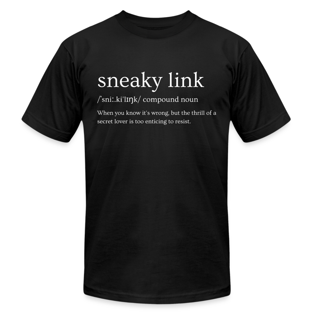 Sneak Link Definition Unisex Jersey T-Shirt by Bella + Canvas - black