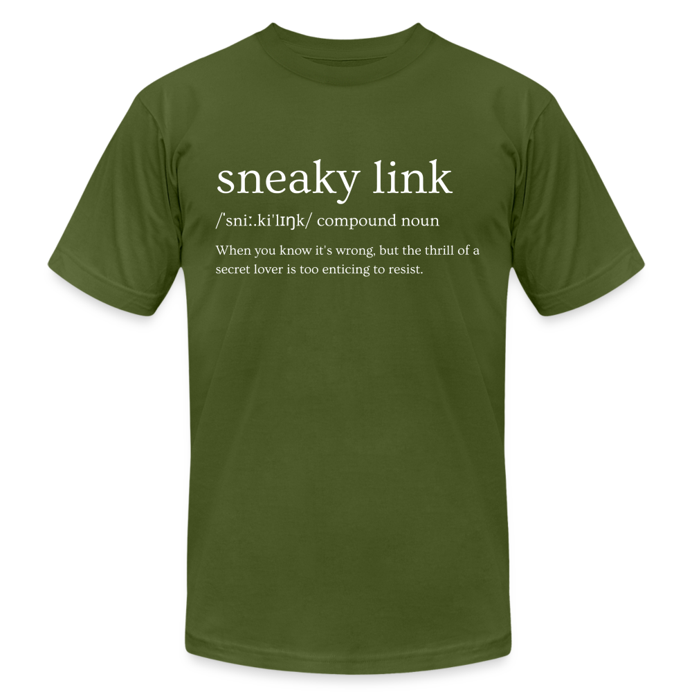 Sneak Link Definition Unisex Jersey T-Shirt by Bella + Canvas - olive