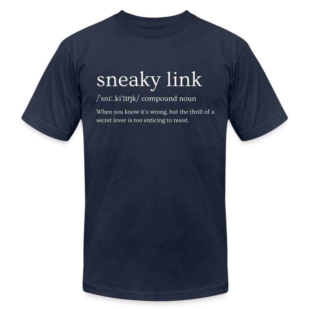 Sneak Link Definition Unisex Jersey T-Shirt by Bella + Canvas - navy