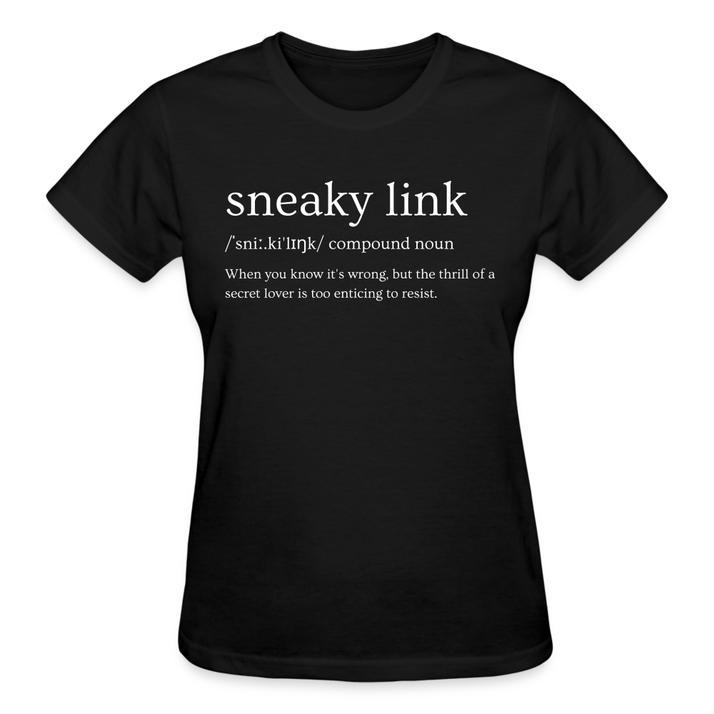 Sneaky Link Definition Gildan Ultra Cotton Ladies T-Shirt - black