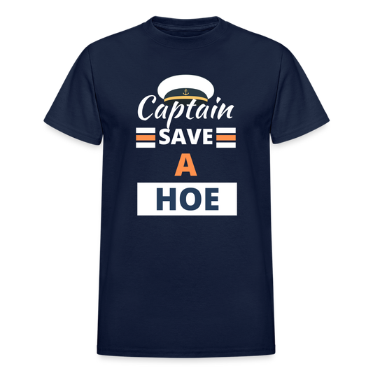 Captain Save a Hoe Gildan Ultra Cotton Adult T-Shirt - navy